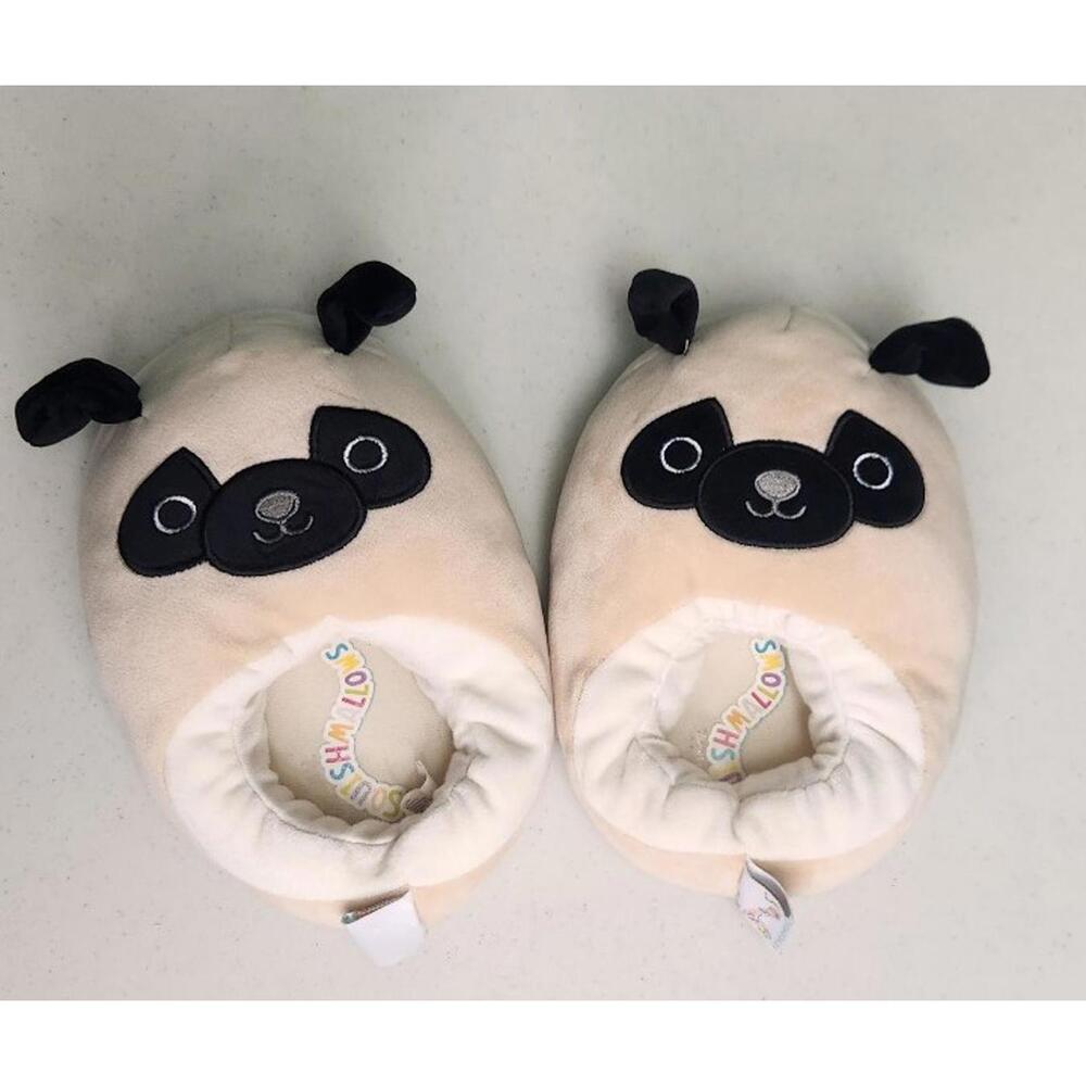 Squishmallows Prince the Pug Slippers Kids size 13/1